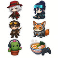 Sticker-Bogen mit sechs Chibi-Figuren von Kagedust